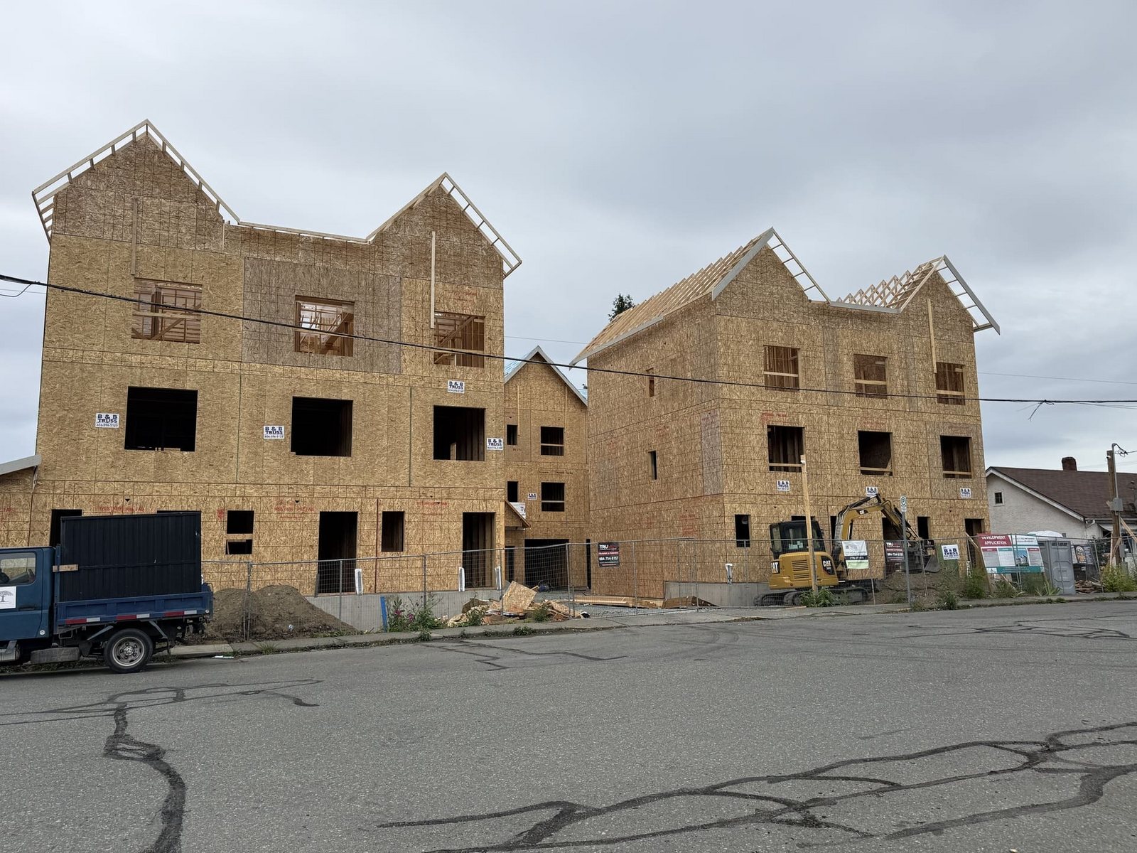 Structural framing at the Festubert Street development